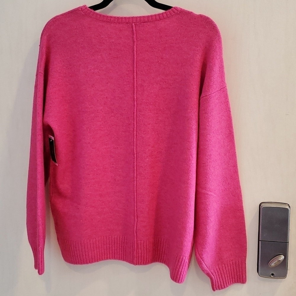 Vince Camuto Hot Pink Sweater S NWT - Picture 6 of 6